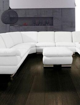 CALIA ITALIA Wohnlandschaft Glamour, italienische Designwohnlandschaft, extrakomfortabel bequem, für mehr Sitzkomfort, hochwertiger Lederbezug, U-Form, Designfuß