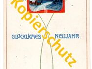 Alte Grußkarte „Glückliches Neujahr“, gelaufen 1910 - Landsberg