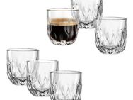 LEONARDO Espressoglas GOCCE, 90 ml, 6er-Set, Glas, 3. Variante, mit Tropfenrelief
