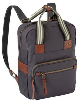 camel active Rucksack Bari, aus hochwertigem matten Nylon mit gestreiftem Gewebeband