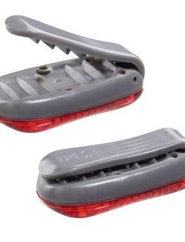 Hama LED Nachtlicht LED-Sicherheits-Klemmleuchten, Rot, 2er-Set, Nachtlichtfunktion, LED fest integriert, rot