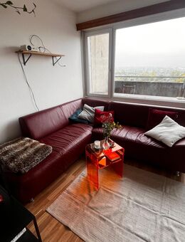 Vintage Retro Leder Eckcouch - Basel