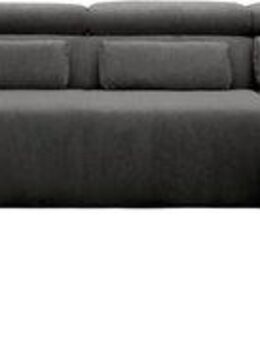 DOMO collection Wohnlandschaft Brandon, whlw. mit Sitztiefenverstellung, whlw. Nierenkissen, mit Sitztiefenverstellung, Cord, grau