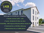 Neue Drei-Zimmer-Dachgeschoss-Wohnung mit Balkon in Flachslanden - Flachslanden