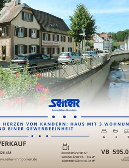 Mitten in Kandern: Haus mit 3 tollen Wohnungen und Gewerbeeinheit - Kandern