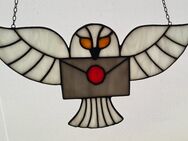 Fensterbild aus Tiffanyglas Eule Hedwig - Krefeld