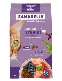 Sanabelle Adult mit Strauß & Blaubeeren - 2 kg