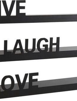 my home Deko-Wandregal Live - Love - Laugh, Set 3-tlg., Dekoregal, Wanddeko, mit Schriftzug