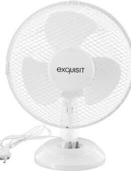 exquisit Tischventilator VT 33056 we, Ø 23 cm, inkl. Oszillation & 30 W Leistung