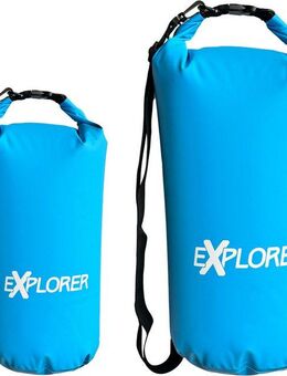 EXPLORER Aufbewahrungstasche Packsack Rollsack 10 L / 20 L wasserdicht, mit Schultergurt (Packung), Rolltop Tasche für Sup Camping Kajak Wandern Angeln Bootfahren Rafting