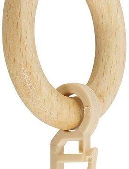 GARESA Gardinenring Holzring mit Haken, (20-St), für Durchmesser bis 20mm, einfache Montage