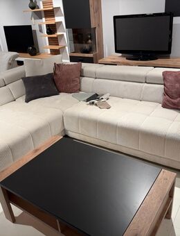 Modernes Ecksofa mit Komfortfunktionen – Cord Natur, OVP NEU - Illertissen Zentrum