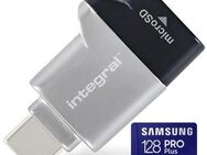 OTG USB 3.0 Typ C, Speicherkartenleser integral, MicroSd Laufwerk, Samsung PROPlus MicroSDXC 128GB mit einer Datenübertragung von bis zu 160MB/s, inklusive SD-Adapter - Fürth