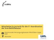 Mitarbeiter:in (m/w/d) für die IT- Koordination der kvw-Beihilfekasse - Münster