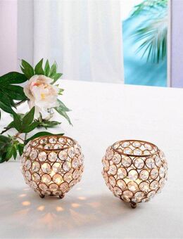 Home affaire Teelichthalter Kristall (Set, 2 St)
