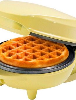 bestron Waffeleisen AMW500 Mini, 550 W, für klassische Waffeln, kleiner Waffelmaker mit Antihaftbeschichtung