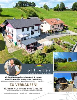 Einfamilienhaus im Grünen mit Scheune - Ideal für Familie, Hobby oder Tierhaltung - - Schönberg (Regierungsbezirk Niederbayern)