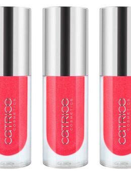Catrice Lipgloss ETERNAL RED Cherry Bomb Lip Oil, 3-tlg., Satte Farbe, glänzendes Finish, geschmeidig mit Plumping-Effekt.