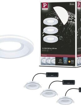 Paulmann LED Einbauleuchte LED Einbauleuchte Sormus IP65 rund 100mm, LED fest integriert, Warmweiß, Memoryfunktion