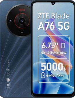 ZTE Blade A76 5G Smartphone (17,15 cm/6,75 Zoll, 128 GB Speicherplatz, 50 MP Kamera)