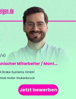 Technischer Mitarbeiter / Monteur ? Fertigungsmontage Bremssysteme (m/w/d) - Schloß Holte-Stukenbrock