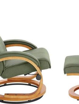 INOSIGN Relaxsessel Lille, TV-Sessel, Sessel mit Hocker, Wohnzimmer, Schlaffunktion, Luxus-Microfaser Bezug und Holzgestell, Sitzhöhe 46 cm