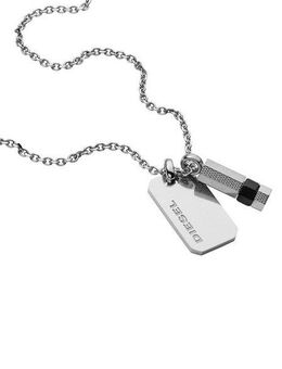 Diesel Kette mit Anhänger Schmuck Edelstahl Halsschmuck Halsschmuck Ankerkette, mit Stein (synth)