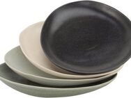 CreaTable Speiseteller Essteller Pietra, (4 St), Teller Set für 4 Personen, Steinzeug, flache Teller, Made in Europe