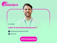 Leiter*in der Einheit Domänenmanagement und Digitalisierung (m/w/d) - München