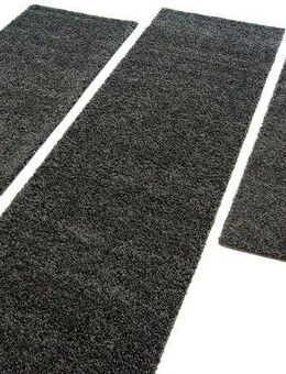 Carpet City Bettumrandung Shaggi uni 500, Höhe 30 mm, (3-tlg), Shaggy Bettvorleger, Uni-Farben, Läuferset Langflor, Weich