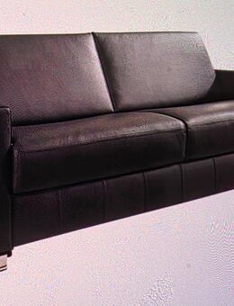 Schlafsofa Messina, Leder schwarz - Oberhausen