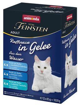 animonda Vom Feinsten Adult Raffinesse in Gelee 24 x 85 g - Mixpaket Varietäten aus dem Wasser (3 Sorten)