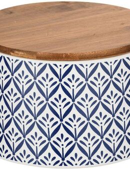 WENKO Vorratsdose Modell Lorca, Keramik, (1-tlg), Frischhaltedose für Lebensmittel mit Muster, luftdichter Deckel