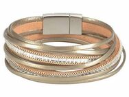Firetti Wickelarmband im Metallic Look, mit Glasstein