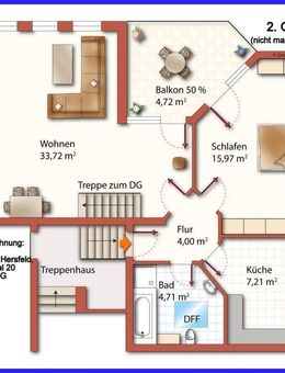 EINZIEHEN UND WOHLFÜHLEN - Schöne 3-Zimmer Wohnung, Küche, Bad, Balkon - Bad Hersfeld