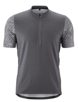 Gonso Radtrikot Adventure Jersey Halfzip M Herren Fahrradtrikot kurzarm, Rückentasche mit RV, Quick-Dry, Slim Fit