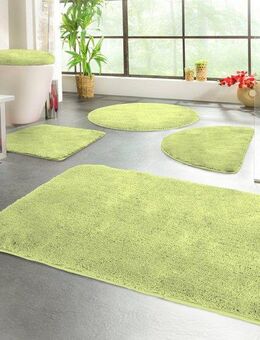 KiNZLER Badematte Chaozhou, Höhe 20 mm, rutschhemmend beschichtet, fußbodenheizungsgeeignet, Polyester, rechteckig, 2er-Set rechteckig 55x50 cm / rechteckig 70x120 cm, Badteppich, Uni Farben, weich, als rechteckig, rund & Set erhältlich