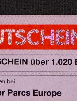 1020€ Center Parcs Gutschein - Bamberg Zentrum
