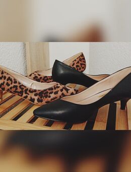 Damen-Schuhe schwarz leoprint Größe 36 - Ertingen