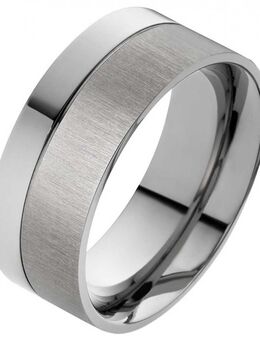 Herrenring Titanring HT150 ohne Stein mit gratis Gravur - Aholming