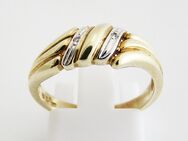 Ring Gold 333er Diamant 8 kt bicolor Goldschmuck Bandring 2028 - Neumarkt (Oberpfalz) Zentrum