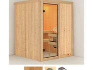 Karibu Sauna Norin, BxTxH: 151 x 151 x 198 cm, 68 mm, (Set) 9 KW-Ofen mit integrierter Steuerung