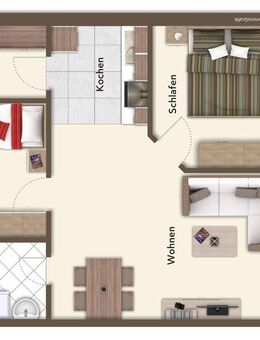 Moderne 3-Zimmer-Wohnung mit Balkon in zentraler Lage von Deggendorf - Deggendorf