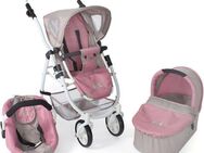 CHIC2000 Kombi-Puppenwagen Emotion All In 3in1, Bärchen, mit Babywanne, Puppen-Autositz und Sportwagenaufsatz