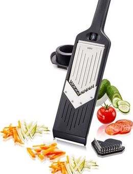 GEFU Gemüsehobel VIOLI ® 2.0, Edelstahl, Kunststoff, V-Hobel Julienne