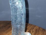 Deko- Dildo- epoxidharz -blau- transparent - Gotha