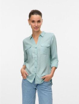 Vero Moda Hemdbluse VMBUMPY LS GLITTER SHIRT WVN GA NOOS mit Glitzereffekt