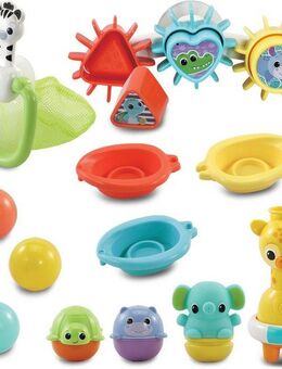 Vtech® Badespielzeug Vtech Baby, Babys Badeset, inklusive Netz