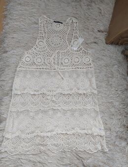 NEU Shirt Trägershirt Kleid Häkelkleid 100% Baumwolle L 40 creme - Haan