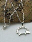 ☝️☝️☝️ Halskette, 925 Silber plat. + Anhänger Igel, NEU ⭐⭐⭐⭐⭐ in 86368